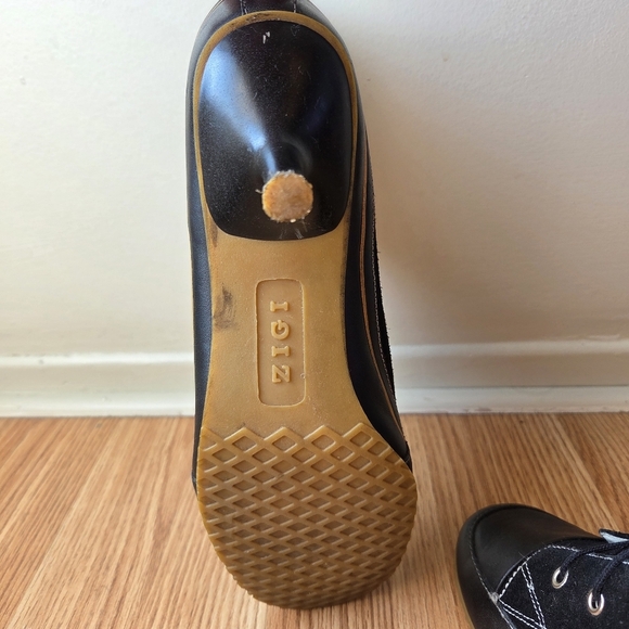 Zigi New York Kitten Low Heel Leather Lace-up Ankle Boho Casual Booties Size 10 - Picture 8 of 12